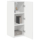TV vægskab 2 pcs Gloss Hvid 30 x 31 x 80 cm Konstrueret træ