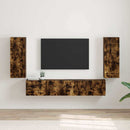 TV vægskab 2 pcs Røget eg 30 x 31 x 80 cm Konstrueret træ