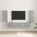 TV vægskab 2 pcs Grå Sonoma 30 x 31 x 80 cm Konstrueret træ