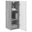 TV vægskab 2 pcs Grå Sonoma 30 x 31 x 80 cm Konstrueret træ