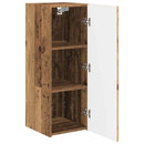 TV vægskab 2 pcs Gammelt træ 30 x 31 x 80 cm Konstrueret træ
