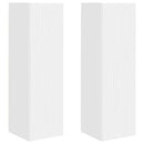 TV vægskab 2 pcs Hvid 30 x 31 x 100 cm Konstrueret træ