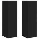 TV vægskab 2 pcs Sort 30 x 31 x 100 cm Konstrueret træ