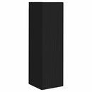 TV vægskab 2 pcs Sort 30 x 31 x 100 cm Konstrueret træ
