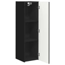 TV vægskab 2 pcs Sort 30 x 31 x 100 cm Konstrueret træ