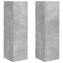 TV vægskab 2 pcs Beton 30 x 31 x 100 cm Konstrueret træ