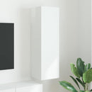 TV vægskab Gloss Hvid 30 x 31 x 100 cm Konstrueret træ