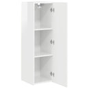 TV vægskab 2 pcs Gloss Hvid 30 x 31 x 100 cm Konstrueret træ