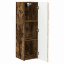TV vægskab 2 pcs Røget eg 30 x 31 x 100 cm Konstrueret træ