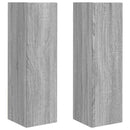 TV vægskab 2 pcs Grå Sonoma 30 x 31 x 100 cm Konstrueret træ