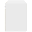 TV vægskab Vægmonteret Hvid 59,5 x 31 x 40 cm Konstrueret træ