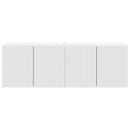 TV vægskab 2 pcs Hvid 59,5 x 31 x 40 cm Konstrueret træ