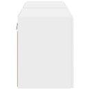 TV vægskab 2 pcs Hvid 59,5 x 31 x 40 cm Konstrueret træ