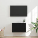 TV vægskab Vægmonteret Sort 59,5 x 31 x 40 cm Konstrueret træ
