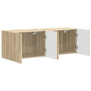 TV vægskab 2 pcs Sonoma eg 59,5 x 31 x 40 cm Konstrueret træ