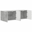 TV vægskab 2 pcs Beton Grå 59,5 x 31 x 40 cm Konstrueret træ