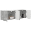 TV vægskab 2 pcs Beton Grå 59,5 x 31 x 40 cm Konstrueret træ