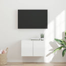 TV vægskab 59,5 x 31 x 40 cm Høj gloss hvid Konstrueret træ