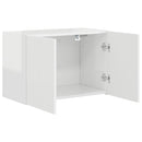 TV vægskab Høj gloss hvid 59,5 x 31 x 40 cm Konstrueret træ