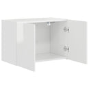 TV vægskab 59,5 x 31 x 40 cm Høj gloss hvid Konstrueret træ