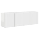 TV vægskab Vægmonteret 2 pcs Høj gloss hvid 59,5 x 31 x 40 cm