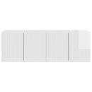 TV vægskab Vægmonteret 2 pcs Høj gloss hvid 59,5 x 31 x 40 cm