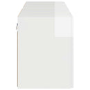 TV vægskab Vægmonteret 2 pcs Høj gloss hvid 59,5 x 31 x 40 cm