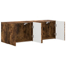 TV vægskab 2 pcs Røget eg 59,5 x 31 x 40 cm Konstrueret træ