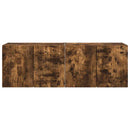 TV vægskab 2 pcs Røget eg 59,5 x 31 x 40 cm Konstrueret træ