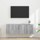 TV vægskab 2 pcs Grå Sonoma 59,5 x 31 x 40 cm Konstrueret træ