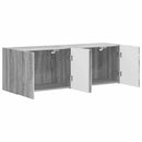 TV vægskab 2 pcs Grå Sonoma 59,5 x 31 x 40 cm Konstrueret træ