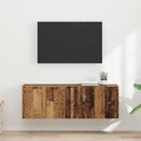TV vægskab 2 pcs Gammelt træ 59,5 x 31 x 40 cm Konstrueret træ