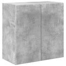 TV vægskab Beton Grå 59,5 x 31 x 60 cm Konstrueret træ