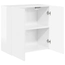 TV vægskab 59,5 x 31 x 60 cm Høj gloss hvid Konstrueret træ