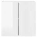 TV vægskab 59,5 x 31 x 60 cm Høj gloss hvid Konstrueret træ