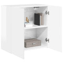 TV vægskab Høj gloss hvid 59,5 x 31 x 60 cm Konstrueret træ