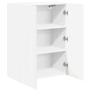 TV vægskab Vægmonteret Hvid 59,5 x 31 x 80 cm Konstrueret træ