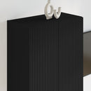 TV vægskab Vægmonteret Sort 59,5 x 31 x 80 cm Konstrueret træ
