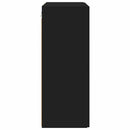 TV vægskab Vægmonteret Sort 59,5 x 31 x 80 cm Konstrueret træ