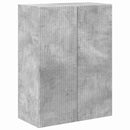 TV vægskab Beton Grå 59,5 x 31 x 80 cm Konstrueret træ