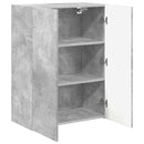 TV vægskab Beton Grå 59,5 x 31 x 80 cm Konstrueret træ