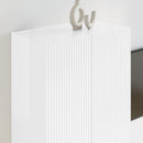 TV vægskab Høj gloss hvid 59,5 x 31 x 80 cm Konstrueret træ