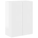 TV vægskab Høj gloss hvid 59,5 x 31 x 80 cm Konstrueret træ