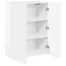 TV vægskab Høj gloss hvid 59,5 x 31 x 80 cm Konstrueret træ
