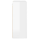 TV vægskab Høj gloss hvid 59,5 x 31 x 80 cm Konstrueret træ