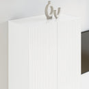TV vægskab 59,5 x 31 x 100 cm Høj gloss hvid Konstrueret træ