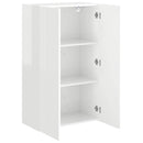 TV vægskab Høj gloss hvid 59,5 x 31 x 100 cm Konstrueret træ