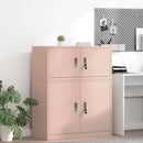 Opbevaringsskab Lyserød 90 x 40 x 40 cm Stål