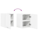 Hængeskab med dør 2 pcs Hvid 30 x 31 x 40 cm Konstrueret træ