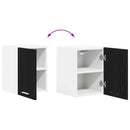 Hængeskab 2 pcs Sort Eg og Hvid 30 x 31 x 40 cm Konstrueret træ